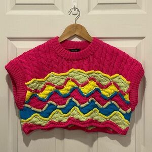 Nasty Gal Vibrant Pink Knit Sweater